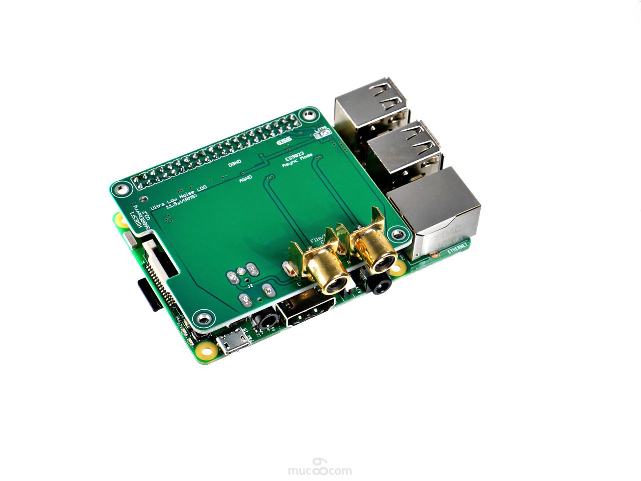 muc89 HIRESFI Sabreberry I2S DAC HAT raspi ESS Technologies 